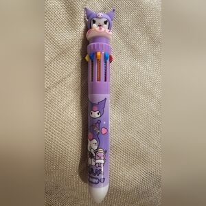 Sanrio Kuromi Multi-Color Ballpoint Pen 10 Ink NWOT